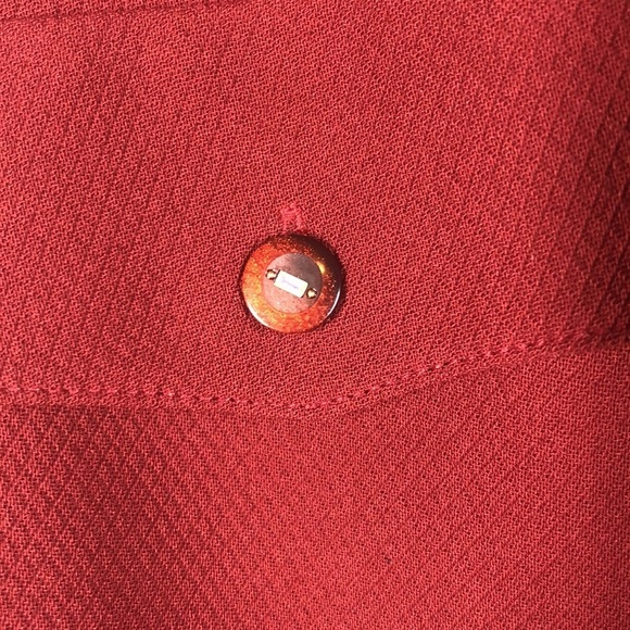 Lei Sogna Italy long light coat burgundy color - Picture 4 of 11